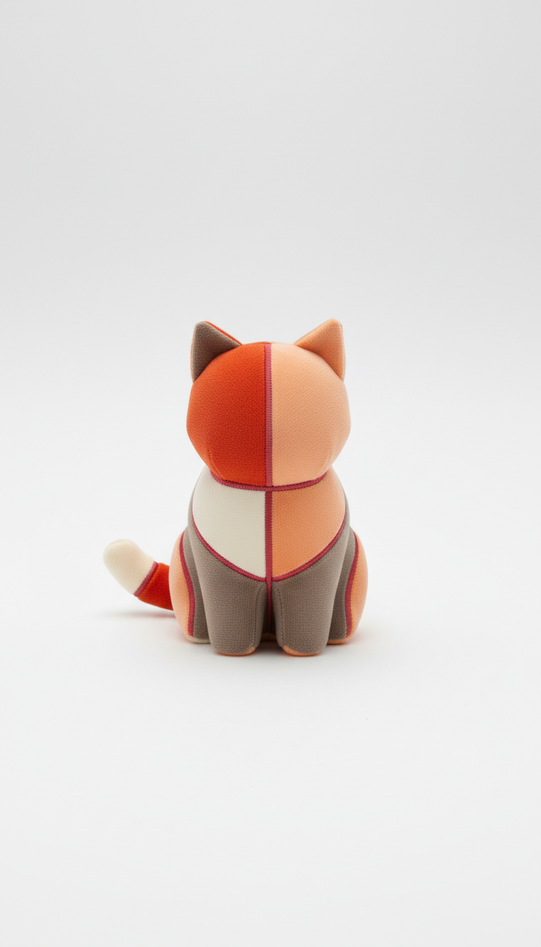 Soft-touch geometric cat toy