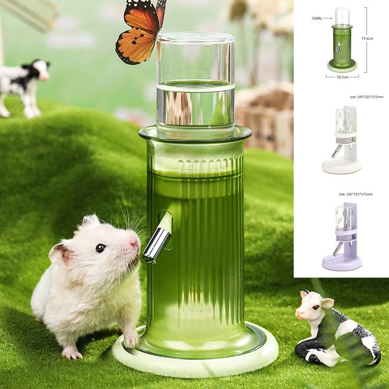 120Ml Hamster Water Dispenser Drinking Bottle Plastic Hanging Water Bottle Hedgehog Rabbit Automatic Water Dispenser